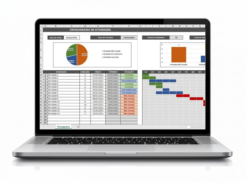 Task Control Spreadsheet + Activity Schedule