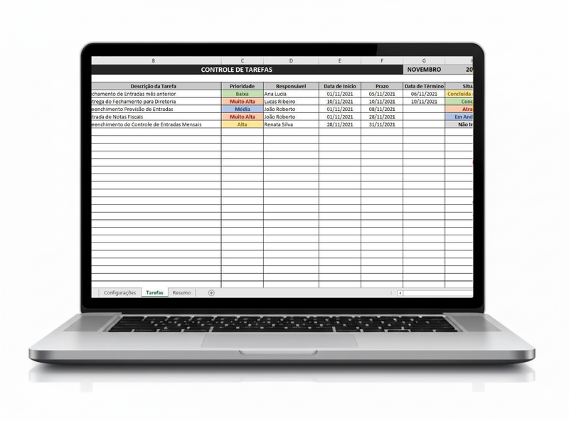 Task Control Spreadsheet + Activity Schedule