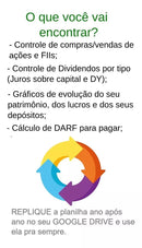 Planilha De Controle Ações Fii Dividendos Proventos Buy Hold