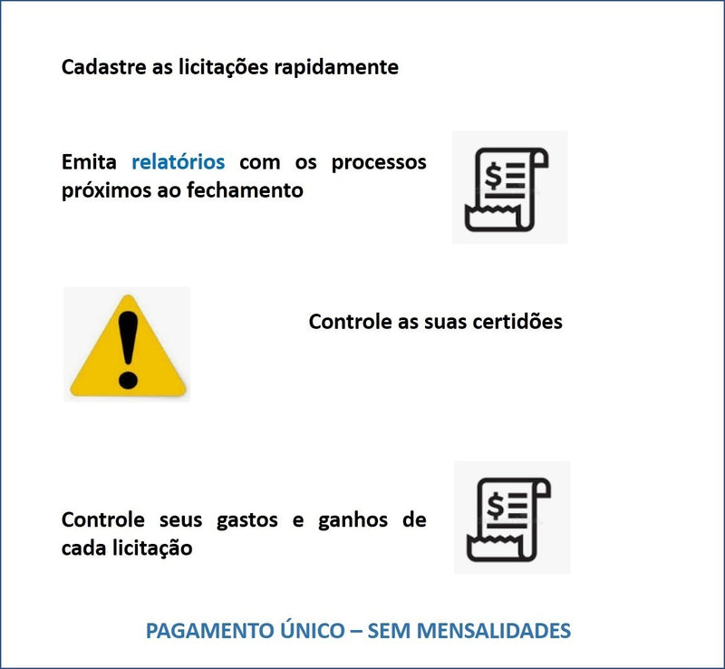 Sistema De Controle De Licitações E Certidões + Cot. De Preços
