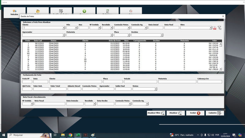 Sistema Controle De Fretes E Frotas
