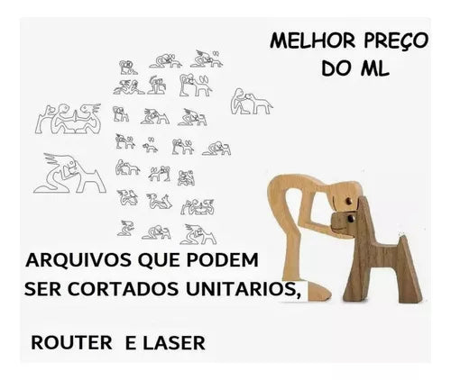 Pacote Vetor Animais Love Pet Aspire Artcan Cnc Laser Router