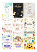 Convites De Casamento E Aniversário Em Vetor Editável