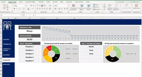 Planilha De Controle De Estudo Para Concurso Em Excel