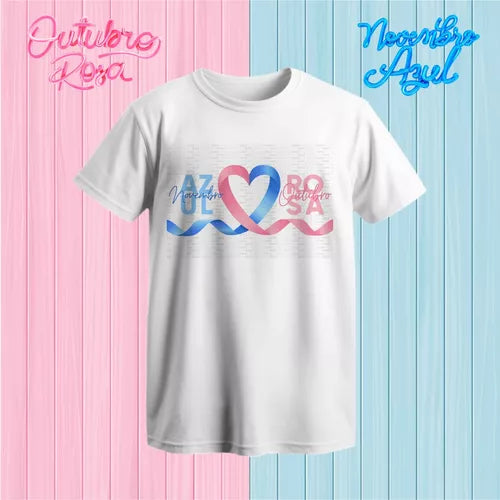 Kit De Artes Editável Outubro Rosa E Novembro Azul Camisetas