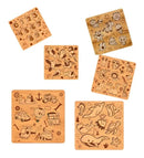 50 Quebra Cabeças Pedagógico Infantil Corte A Laser Vetor