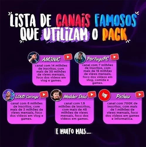 Pack De Edição Youtubers 2.0 Completo 2025