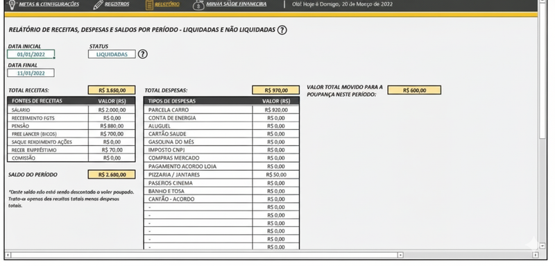 Personal Finance Spreadsheet and Charts