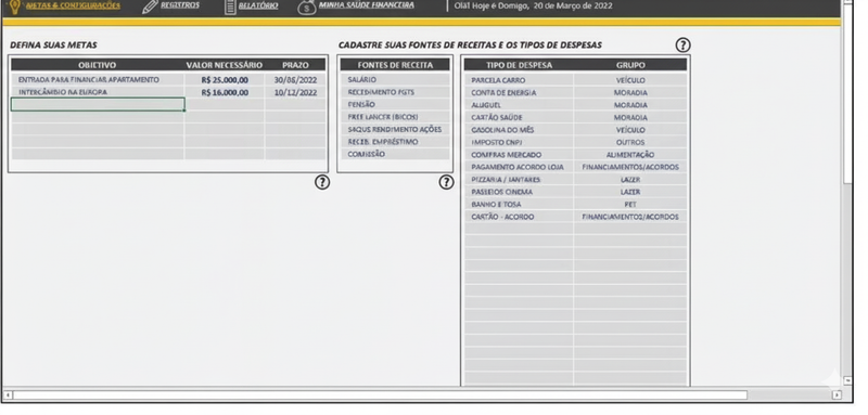 Personal Finance Spreadsheet and Charts